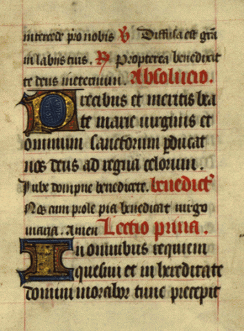 Latin Hours, MS170a Special Collections, University of Wisconsin